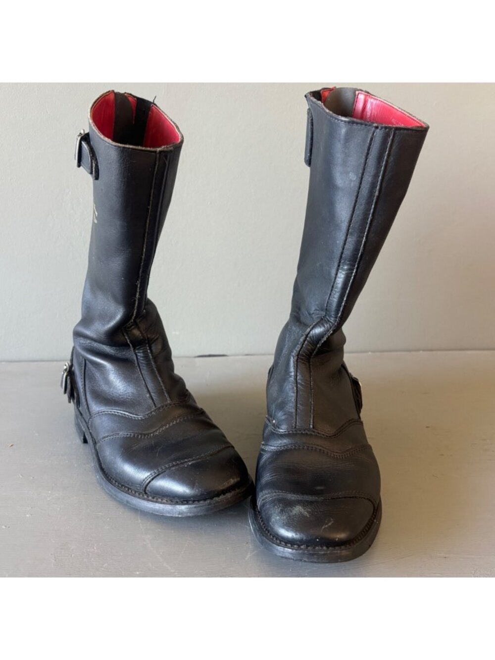 Vintage Lewis Leathers LL178 Motorway Boots Black Leather US Men 7 England Shoes